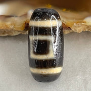 Natural Powerful Tibetan Old Oily Agate Sky Door Serenity 1 Eye Dzi Bead Heavenly Master (Tian Zhu) 一眼天诛 2.68g 19.2 by 9.5mm - Huangs Jadeite and Jewelry Pte Ltd