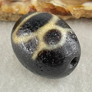 Natural Powerful Tibetan Old Oily Agate Double Cai Shen Dzi Bead Heavenly Master (Tian Zhu) 双财神长天珠 8.12g 20.8 by 16.8mm - Huangs Jadeite and Jewelry Pte Ltd