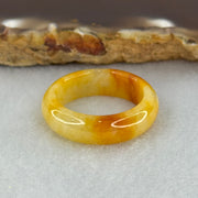 Type A Yellow Red Jadeite Ring 3.45g 6.3 by 3.3mm US 7.3 HK 16.2 (Burned with Very Slight Internal Lines) - Huangs Jadeite and Jewelry Pte Ltd
