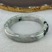 Type A Green Lavender with Dark Green Patches 50.67g Internal Diameter 57.5mm 12.6 by 8.2mm (Internal Lines) - Huangs Jadeite and Jewelry Pte Ltd