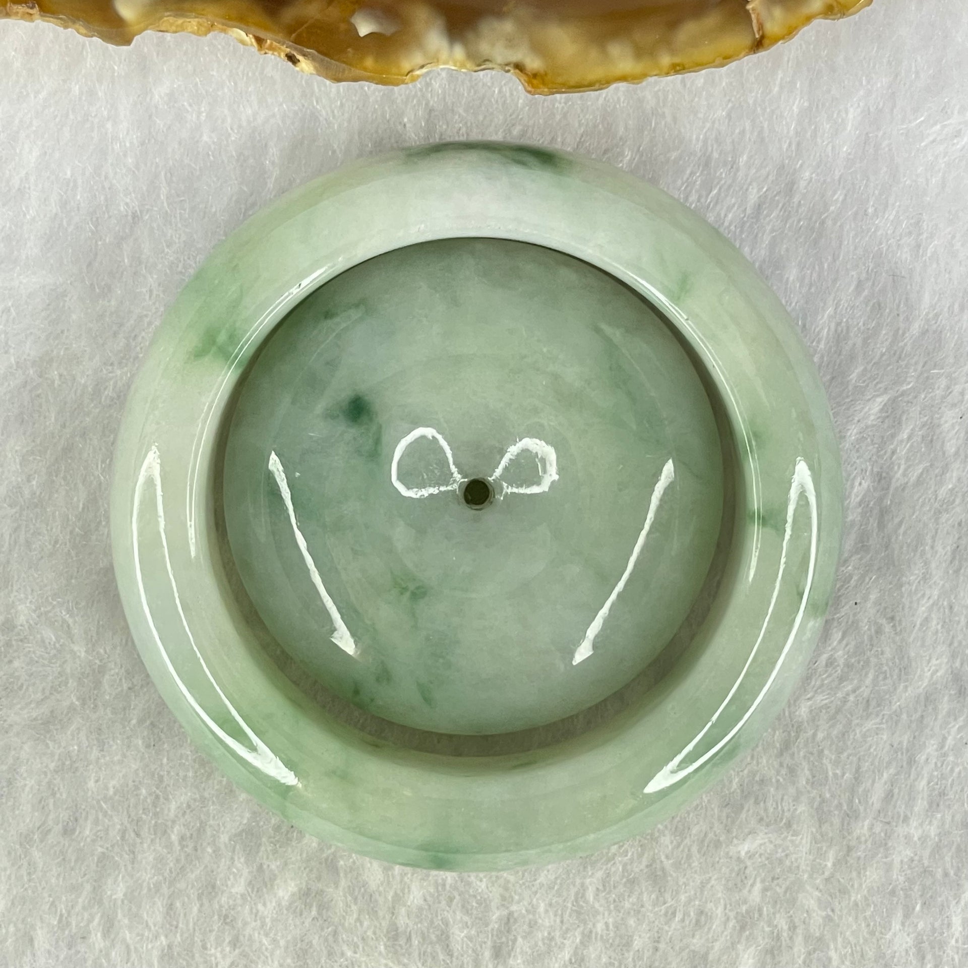Type A Green Lavender with Green Piao Hua Jadeite Baby Bangle and Ping An Kou Donut Set 63.29g 13.7 by 7.7mm 35.5 by 11.0mm (Close to Perfect) - Huangs Jadeite and Jewelry Pte Ltd