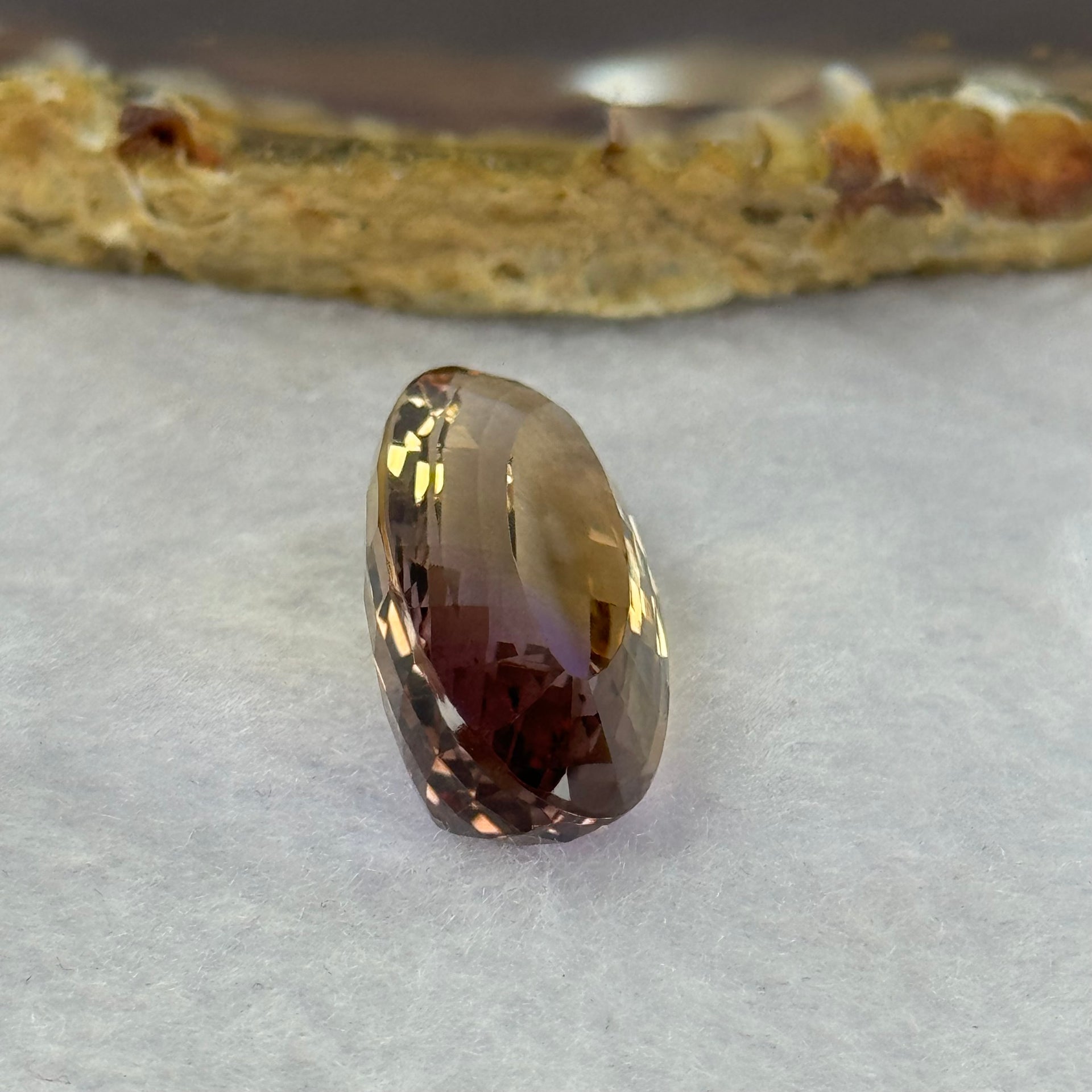 Natural Faceted Ametrine Parallelogram Shape 20.46ct 26.3 by 13.3 by 8.8mm - Huangs Jadeite and Jewelry Pte Ltd