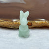Type A Light Green Jadeite Rabbit Charm 6.67g 29.2 by 14.1 by 12.6mm - Huangs Jadeite and Jewelry Pte Ltd