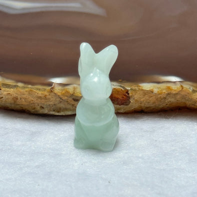 Type A Light Green Jadeite Rabbit Charm 6.67g 29.2 by 14.1 by 12.6mm - Huangs Jadeite and Jewelry Pte Ltd