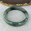 Type A Semi Icy 3 Greens Piao Hua Flora Jadeite Bangle 52.91g Inner Diameter 57.8mm 13.6 by 7.9mm - Huangs Jadeite and Jewelry Pte Ltd