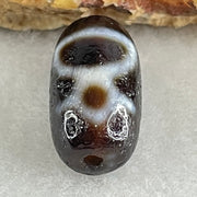 Natural Powerful Tibetan Old Oily Agate 2 Cai Shen Dzi Bead Heavenly Master (Tian Zhu) 2.85g 18.6 by 10.0mm - Huangs Jadeite and Jewelry Pte Ltd