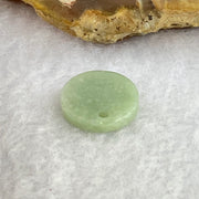 Type A Blueish Green Jadeite Mini Round Wu Shi Pai Pendant 1.18g 13.8 by 2.5mm - Huangs Jadeite and Jewelry Pte Ltd