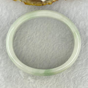 Type A Faint Lavender Green Jadeite Bangle Internal Diameter 55.6mm 36.96g 12.4 by 6.4mm (Internal Lines) - Huangs Jadeite and Jewelry Pte Ltd