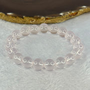 Natural Rose Quartz Beads Bracelet 天然玫瑰石英珠手链 31.96g 17.5cm 10.9mm 19 Beads - Huangs Jadeite and Jewelry Pte Ltd