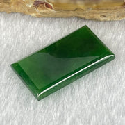 Rare Good Grade Type A Old Mine Spicy Green Jadeite Rectangle Wu Shi Pai Stone Setting 1.44g 20.1 by 11.2 by 2.2mm - Huangs Jadeite and Jewelry Pte Ltd