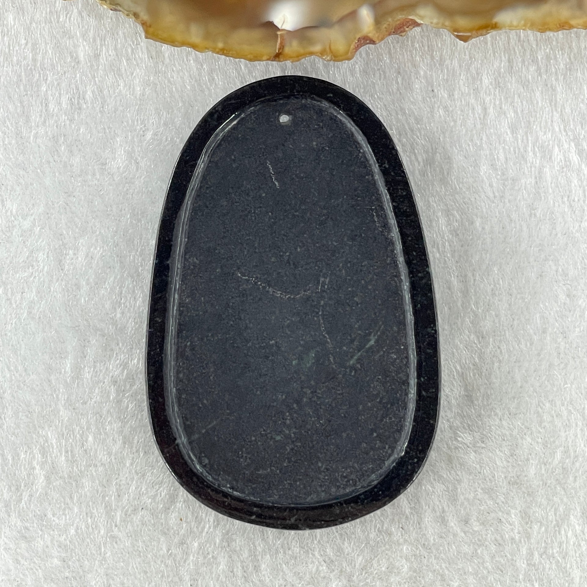 Type A Opaque Black Omphacite Jadeite Samantabhadra Bodhisattva Pendant Dragon and Snake Zodiac Guardian 18.30g 51.8 by 33.7 by 7.9mm - Huangs Jadeite and Jewelry Pte Ltd