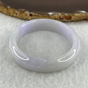 Type A Natural Light Lavender Light Green Jadeite Oval Bangle 34.75g Inner Diameter 52.9mm 11.9 by 6.3mm (Internal Lines) - Huangs Jadeite and Jewelry Pte Ltd
