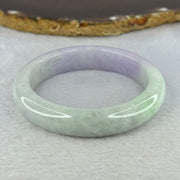 Type A Green with Lavender Jadeite Bangle Internal Diameter 54.7mm 59.02g 12.9 by 8.5mm (Very Slight Internal Line) - Huangs Jadeite and Jewelry Pte Ltd