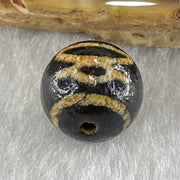 Natural Powerful Tibetan Old Oily Agate 2 Cai Shen Dzi Bead Heavenly Master (Tian Zhu) 1.34g 9.9 by 10.1mm - Huangs Jadeite and Jewelry Pte Ltd