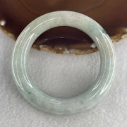 Natural Type A Green with Dark Green Spot Jadeite Bangle 88.51g Internal Diameter 56.4mm 12.8 by 13.3mm (Very Very Slight Internal Lines) - Huangs Jadeite and Jewelry Pte Ltd