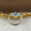 Natural Blue Topaz In 925 Sliver Ring 2.09g 7.3 by 5.0 by 3.8 mm - Huangs Jadeite and Jewelry Pte Ltd