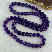Good Grade Natural Amethyst Necklace 45.90g 53cm 7.9mm 73 Beads - Huangs Jadeite and Jewelry Pte Ltd