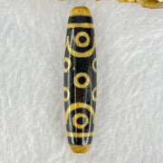 Natural Powerful Tibetan Old Oily Dark and Light Brown Agate 15 Eyes Dzi Bead Heavenly Master (Tian Zhu) 十五眼天诛 14.93g 58.5 by 13.0mm - Huangs Jadeite and Jewelry Pte Ltd