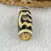 Natural Powerful Tibetan Old Oily Agate Double Garuda Dzi Bead Heavenly Master (Tian Zhu) 5.85g 28.2 by 11.5mm - Huangs Jadeite and Jewelry Pte Ltd