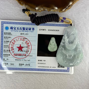 Type A Green Lavender Jadeite Dragon Pendant 61.74g 72.1 by 47.2 by 13.3mm - Huangs Jadeite and Jewelry Pte Ltd