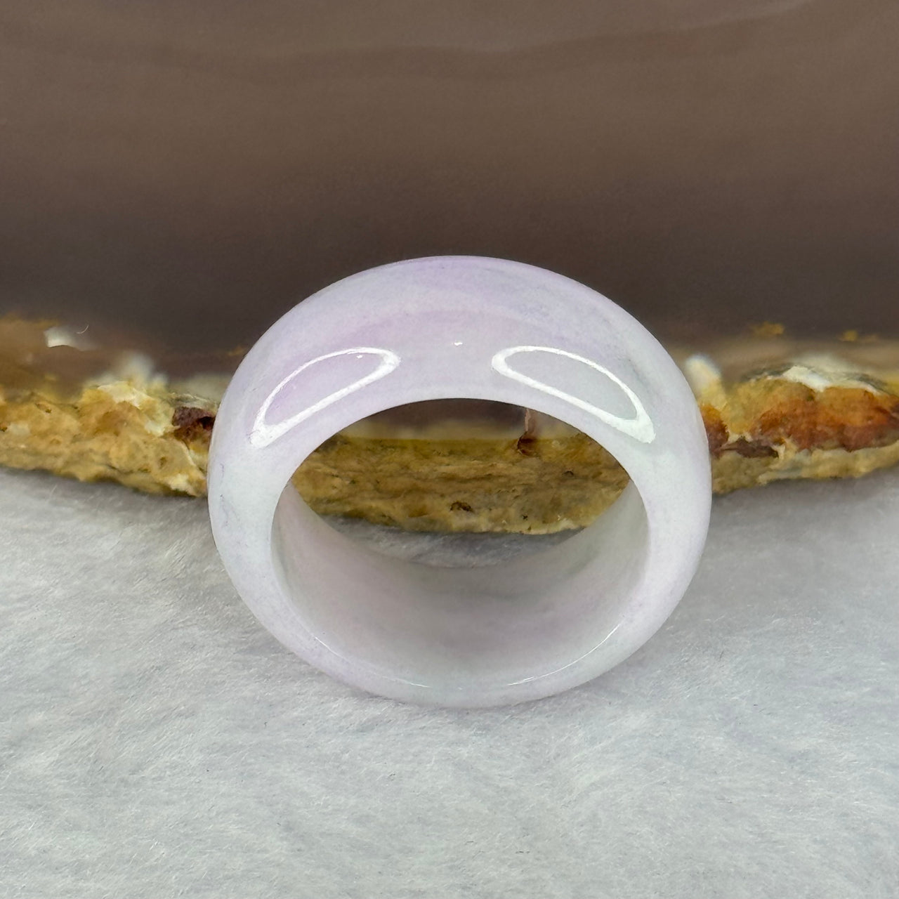 Type A Lavender Jadeite Ring 7.00g 10.2 by 3.6mm US9.5 HK21 - Huangs Jadeite and Jewelry Pte Ltd