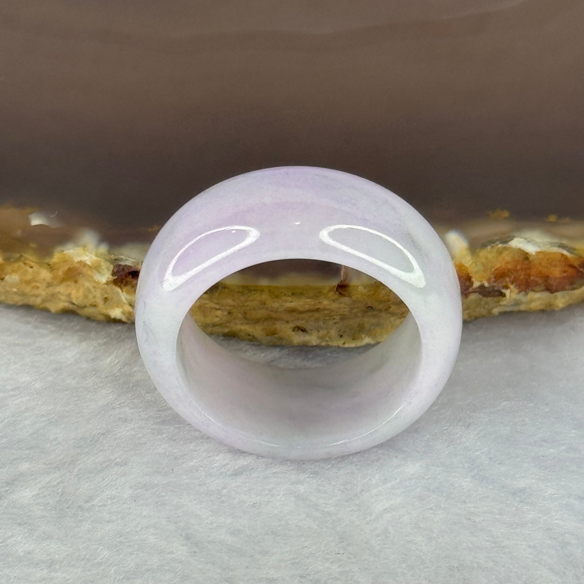 Type A Lavender Jadeite Ring 7.00g 10.2 by 3.6mm US9.5 HK21 - Huangs Jadeite and Jewelry Pte Ltd