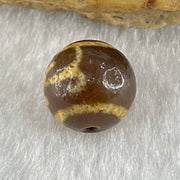 Natural Powerful Tibetan Old Oily Agate Ruyi Dzi Bead Heavenly Master (Tian Zhu) 如意天珠 1.56g 10.4 by 10.5mm - Huangs Jadeite and Jewelry Pte Ltd