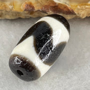 Natural Powerful Tibetan Old Oily Agate Tiger Tooth Daluo Dzi Bead Heavenly Master (Tian Zhu) 3.09g 19.4 by 10.2mm - Huangs Jadeite and Jewelry Pte Ltd