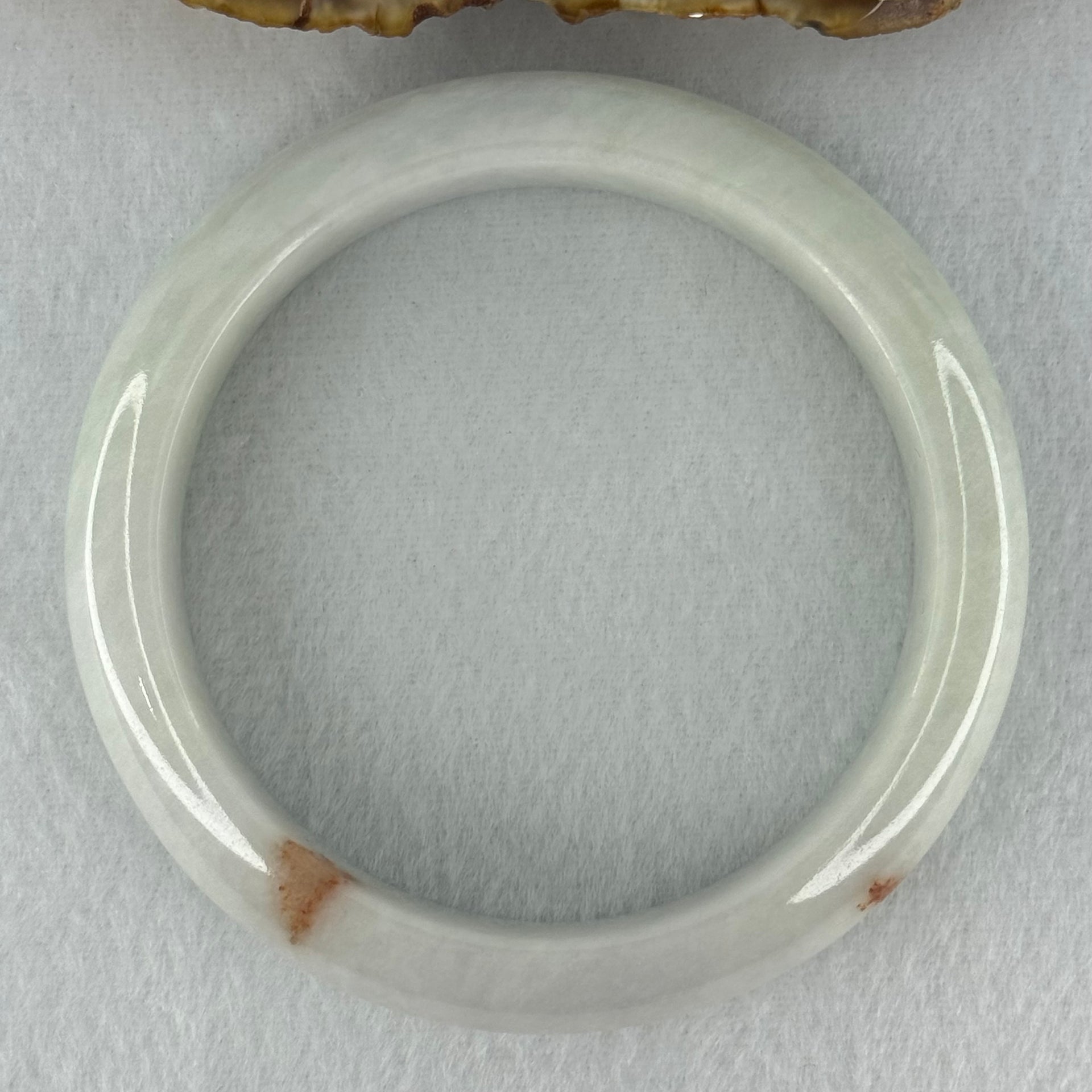 Type A Faint Green Lavender with Reddish Brown Patches Jadeite Bangle Internal Diameter 58.5mm 81.87g 16.6 by 8.9mm (Close to Perfect) - Huangs Jadeite and Jewelry Pte Ltd