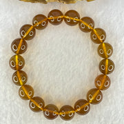 Natural Yellow Purple Amber Beads Bracelet 天然巨峰紫葡萄琥珀手链 13.74g 17cm 11.7mm 18 Beads - Huangs Jadeite and Jewelry Pte Ltd