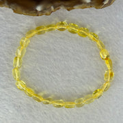 Natural Amber Pebble Shape Bracelet 天然琥珀手链 4.22g 16.5cm 6.4mm 25 Beads - Huangs Jadeite and Jewelry Pte Ltd