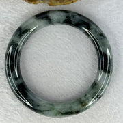 Type A Green Lavender with Moss and Emerald Green Jadeite Bangle Internal Diameter 55.3mm 62.04g 11.0 by 10.6mm (Very Slight Internal Line) - Huangs Jadeite and Jewelry Pte Ltd