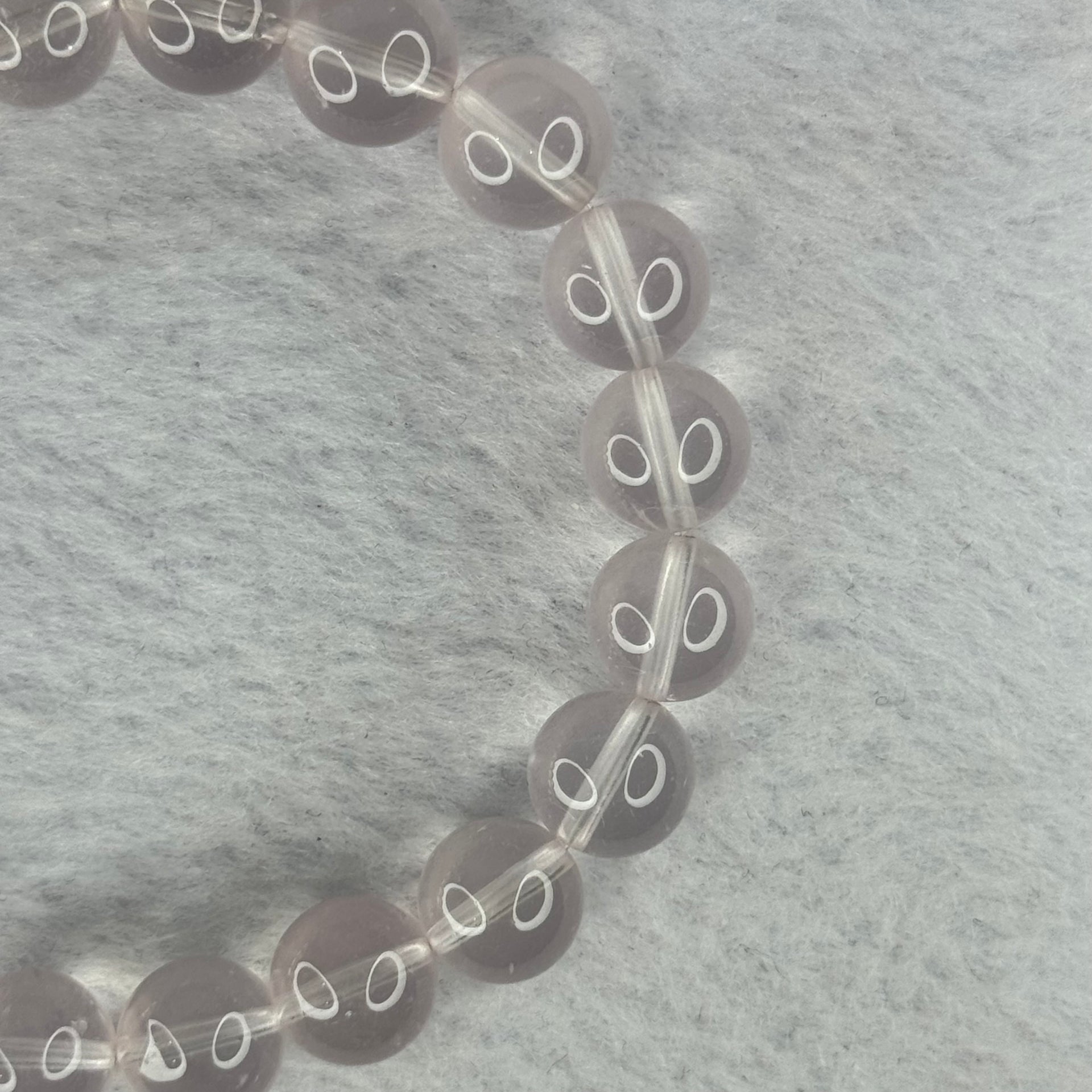 Natural Rose Quartz Beads Bracelet 天然玫瑰石英珠手链 29.28g 17.5cm 10.3mm 20 Beads - Huangs Jadeite and Jewelry Pte Ltd