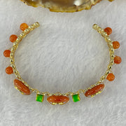 Type A Red Jadeite Ping An Kou Donut and Beads 13.22g 12.9 by 4.0mm 3pcs 5.0mm 8 Beads - Huangs Jadeite and Jewelry Pte Ltd