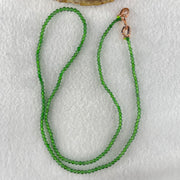 Rare Tengchong Raw Stone Association Certified Type A Highly Translucent Green Jadeite Beads Necklace 8.44g 54g 2.40 to 2.92mm With NGI Cert 82838749 - Huangs Jadeite and Jewelry Pte Ltd