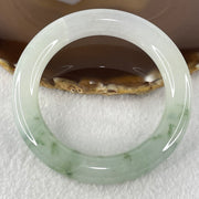 Type A Jelly Faint Green with Green Piao Hua Jadeite Bangle 77.72g Internal Diameter 55.4mm 11.8 by 12.0mm (Internal Line) - Huangs Jadeite and Jewelry Pte Ltd