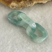 Type A Blueish Green with Faint White Jadeite Rolo Link Chain for Setting 2.26g 15.1 by 9.9 by 3.6mm - Huangs Jadeite and Jewelry Pte Ltd
