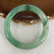 Natural Icy Green Flora Agate Bangle 69.36g Internal Diameter 59.4mm 13.2 by 11.3mm (Perfect) - Huangs Jadeite and Jewelry Pte Ltd
