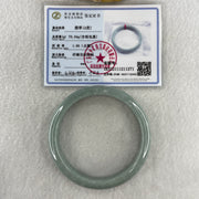 Type A Full Green Bangle 48.97g inner Dia 59.4mm 12.0 by 7.4mm (NO LINE) - Huangs Jadeite and Jewelry Pte Ltd