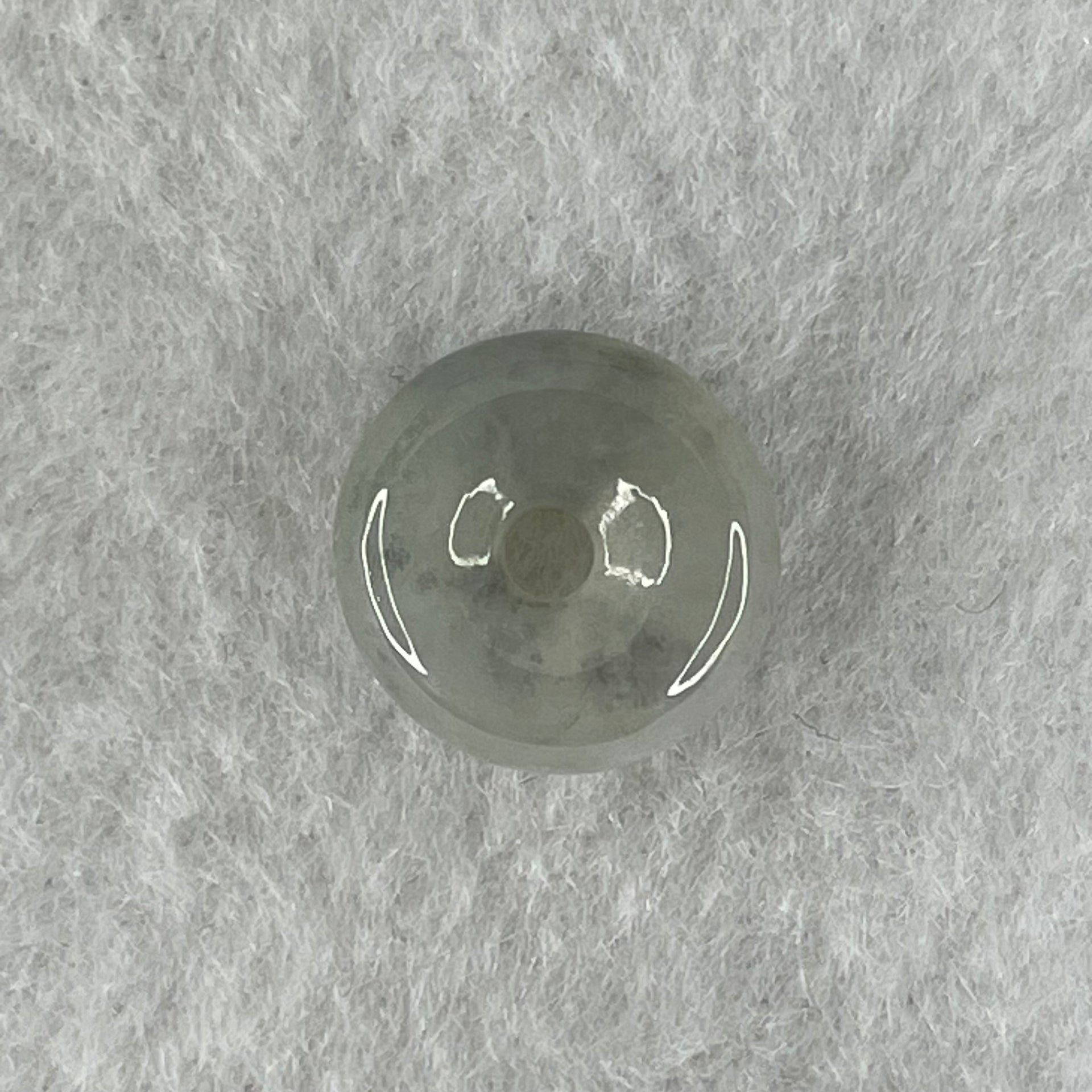 Type A Semi Icy Light Lavender With Wuji Grey Jadeite Ping An Kou Charm/Pendant 2.06g 12.7 by 6.1mm - Huangs Jadeite and Jewelry Pte Ltd
