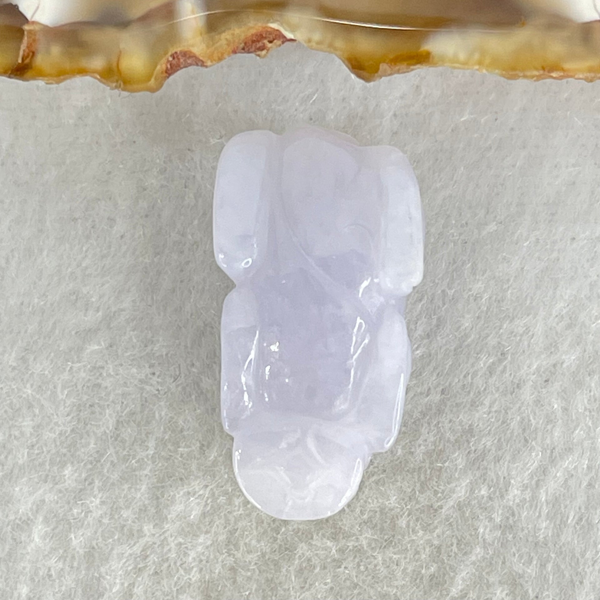 Type A Full Lavender Jadeite Pixiu Pendant Charm 5.87g 25.0 by 13.1 by 9.6mm - Huangs Jadeite and Jewelry Pte Ltd