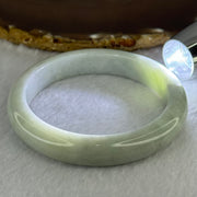Type A Light Blueish Green Jadeite Bangle 60.01g Internal Diameter 60.1mm 12.4 by 18.3mm (Close to Perfect) - Huangs Jadeite and Jewelry Pte Ltd