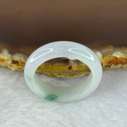 Type A Light Lavender Green with Blueish Green Patch Jadeite Ring 3.71g 5.5 by 3.7mm US8.25 HK18 - Huangs Jadeite and Jewelry Pte Ltd