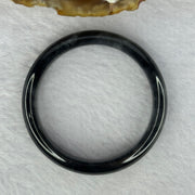 Type A Highly Translucent Black Grey Wuji Jadeite Baby Bangle 12.29g Internal Diameter 36.6mm 7.2 by 5.4mm - Huangs Jadeite and Jewelry Pte Ltd