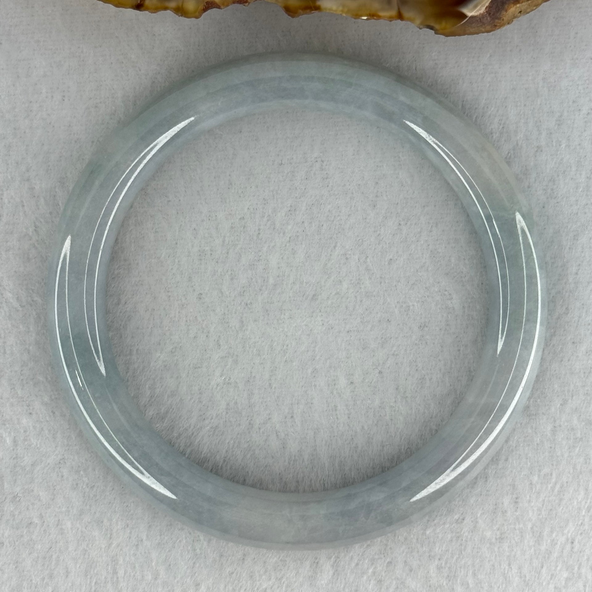 Type A Lavender Jadeite Bangle Internal Diameter 54.0mm 56.42g 8.4 by 8.3mm (Internal Lines) - Huangs Jadeite and Jewelry Pte Ltd