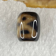 Natural Powerful Tibetan Old Oily Dark and Light Brown Agate Cai Shen Dzi Bead Heavenly Master (Tian Zhu) 2.65g 13.4 by 10.5mm - Huangs Jadeite and Jewelry Pte Ltd