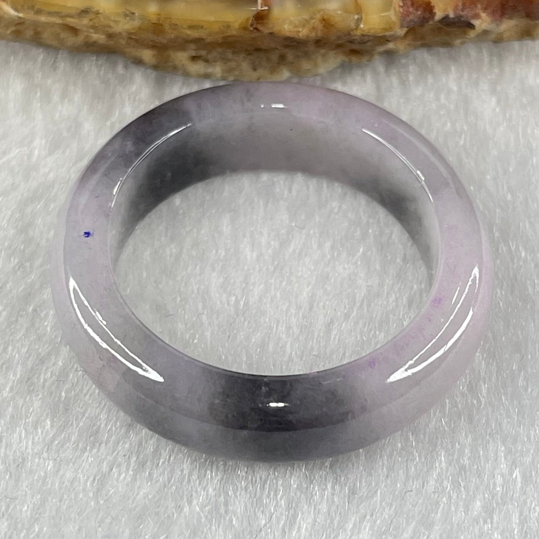 Type A Lavender with Grey Patches Jadeite Ring 4.37g 6.1 by 3.8mm US9.2/HK 20.5 (Very Slight Internal Line) - Huangs Jadeite and Jewelry Pte Ltd