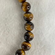 Natural Yellow Tiger's Eye Quartz Beads Bracelet 18.38g 16cm 8.4mm 23 Beads - Huangs Jadeite and Jewelry Pte Ltd