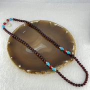 Natural Dark Red Blood Amber Beads Necklace 天然血珀项链 27.79g 54cm 6.4mm 80 Beads - Huangs Jadeite and Jewelry Pte Ltd