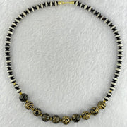 Natural Powerful Tibetan Old Oily Agate Mix Dzi Beads Bracelet (Tian Zhu) 30.36g 10.5mm 10 Beads 6.3mm 50 Beads - Huangs Jadeite and Jewelry Pte Ltd